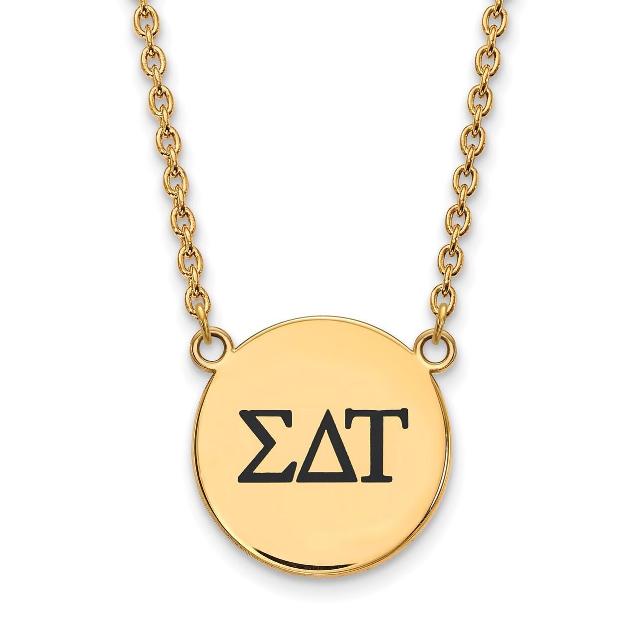 Sigma Delta Tau Small Enameled Pendant with 18 Inch Chain Gold-plated Silver GP017SDT-18, MPN: GP01…