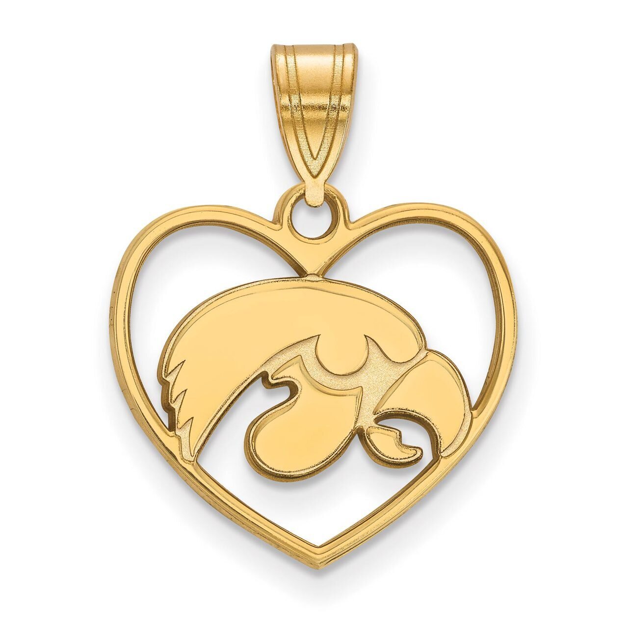 University of Iowa Pendant in Heart Gold-plated Silver GP017UIA, MPN: GP017UIA, 886774921754