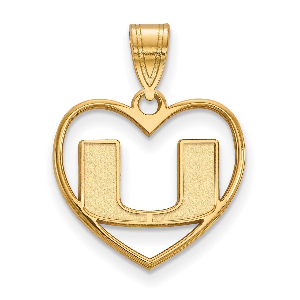 University of Miami Pendant in Heart Gold-plated Silver GP017UMF