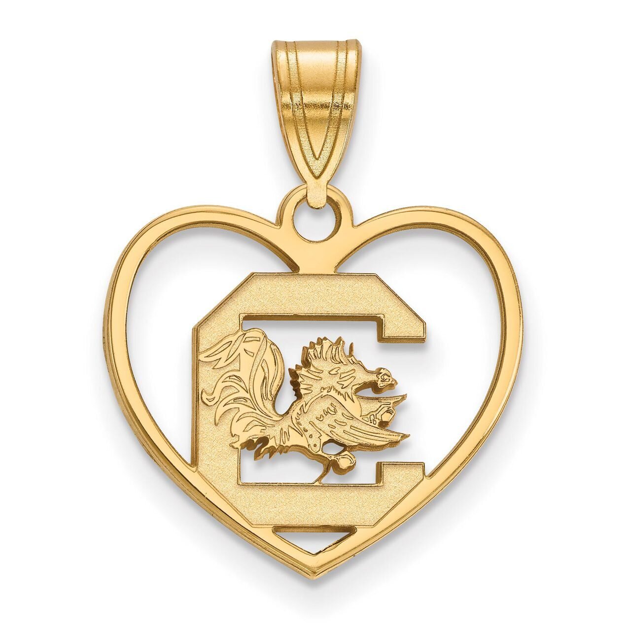 University of South Carolina Pendant in Heart Gold-plated Silver GP017USO, MPN: GP017USO, 886774921…