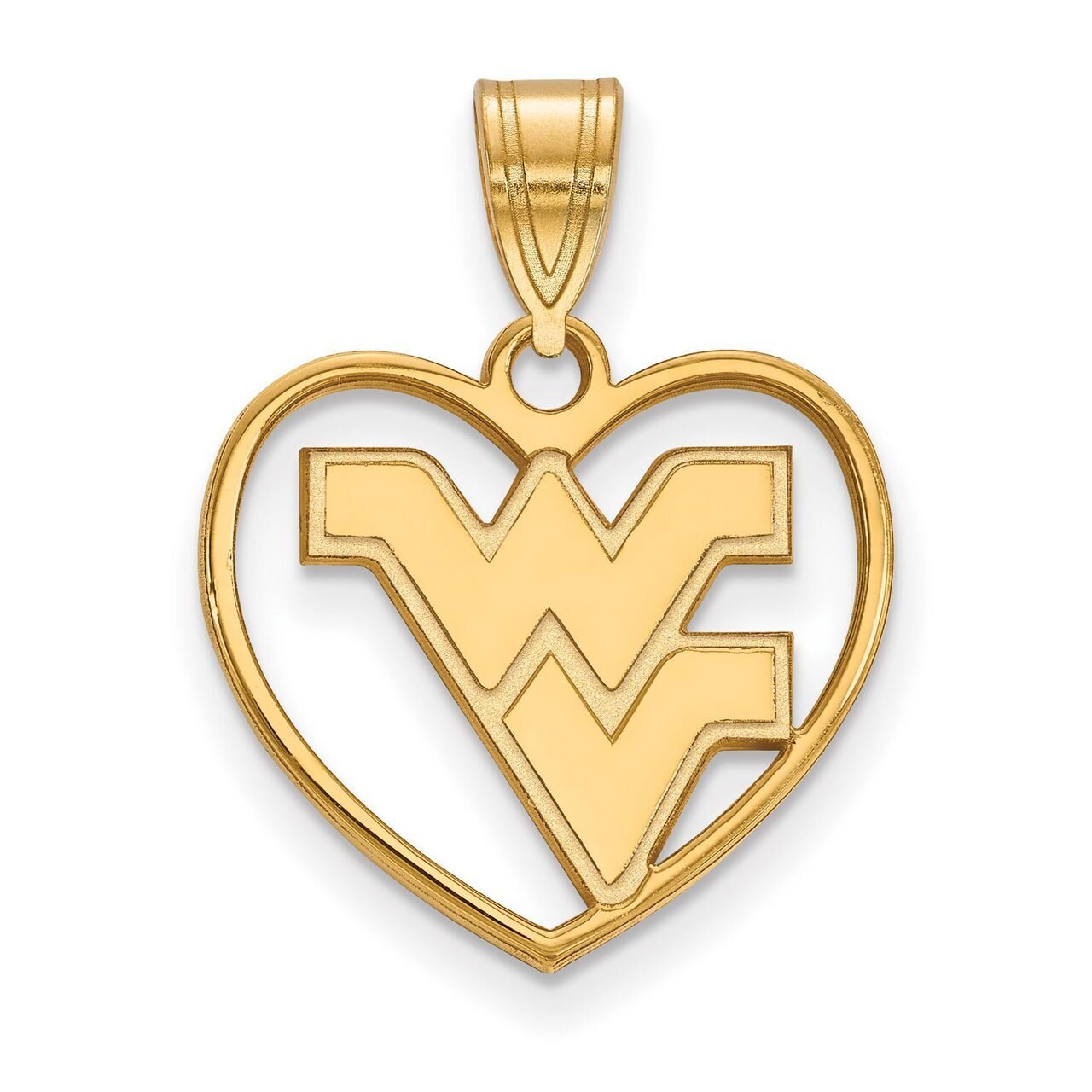 West Virginia University Pendant in Heart Gold-plated Silver GP017WVU, MPN: GP017WVU, 886774922058