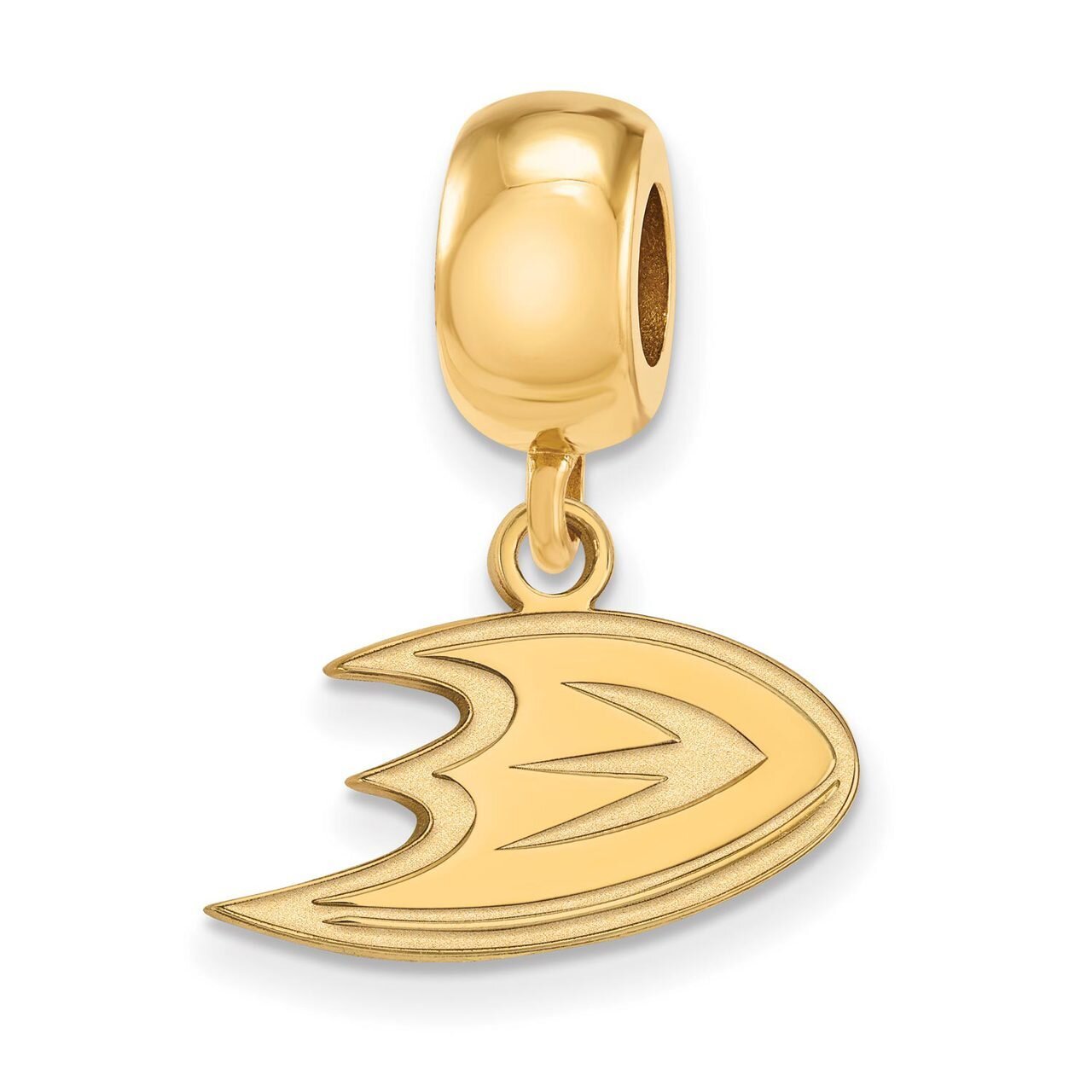 Anaheim Ducks Bead Charm x-Small Dangle Gold-plated Silver GP018MDU