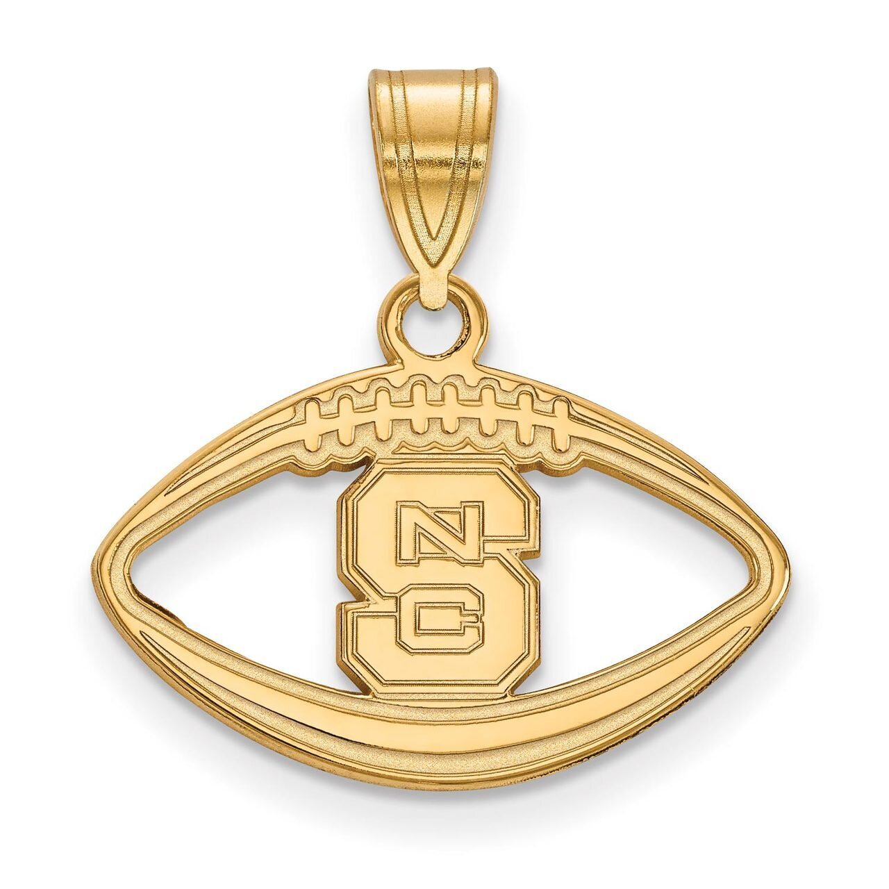 North Carolina State University Pendant in Football Gold-plated Silver GP018NCS, MPN: GP018NCS, 886…