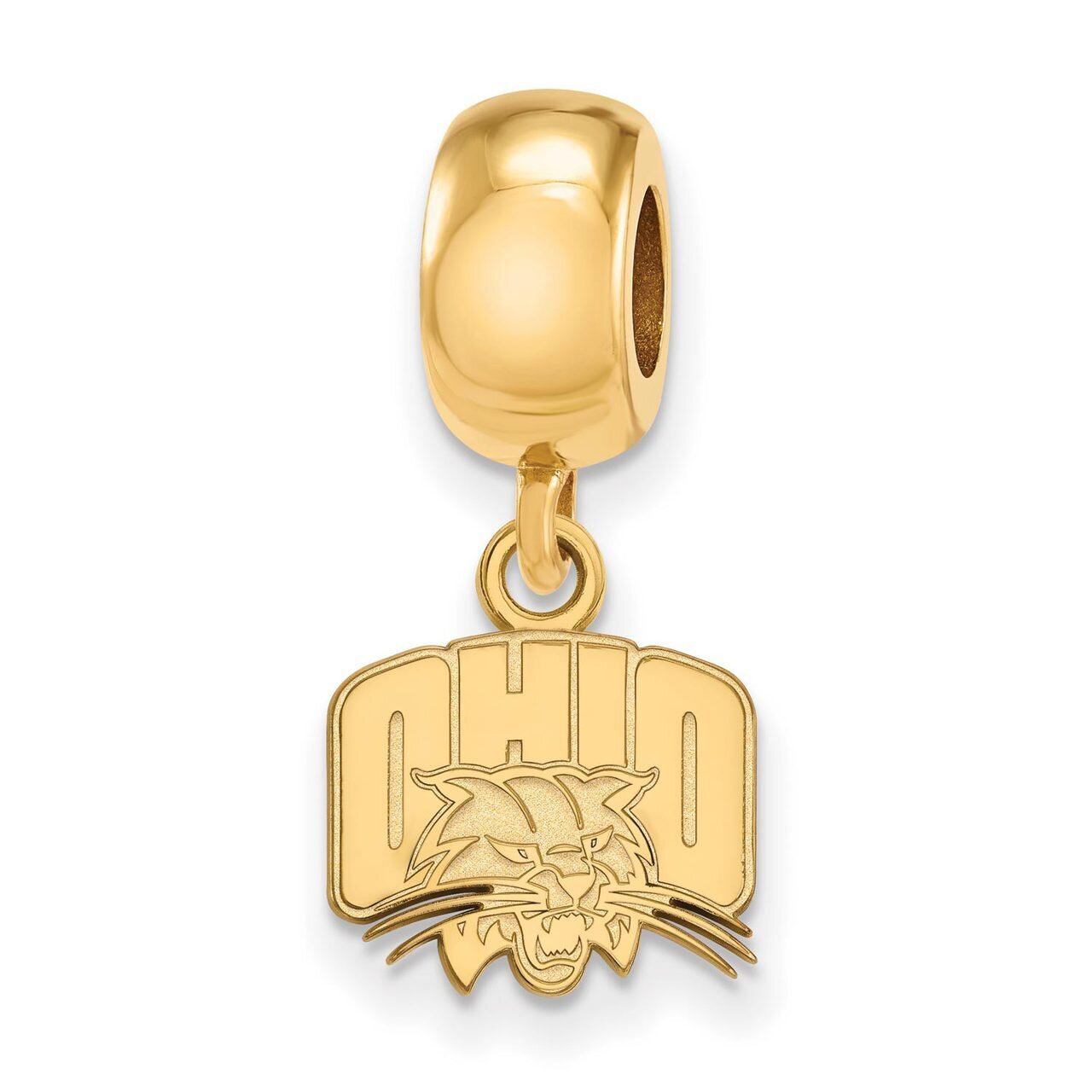 Ohio University Bead Charm x-Small Dangle Gold-plated Silver GP018OU