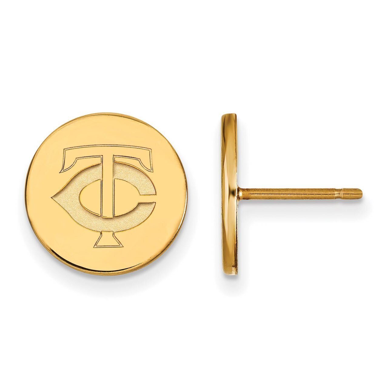 Minnesota Twins Small Disc Earring Gold-plated Silver GP018TWN