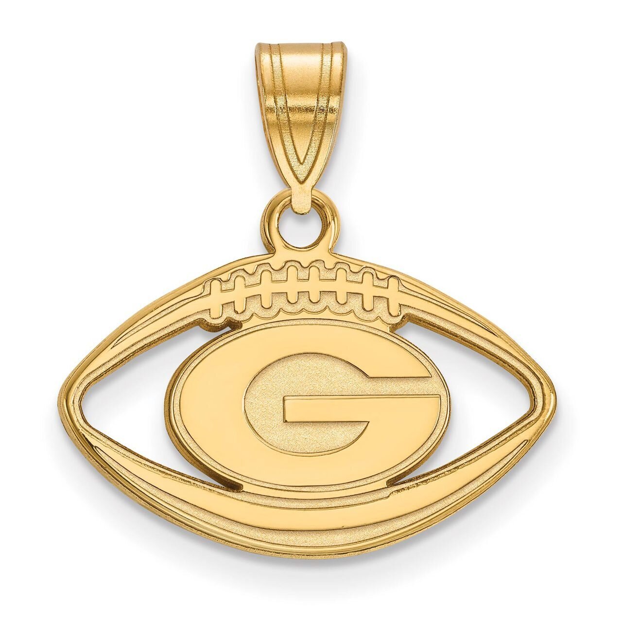 University of Georgia Pendant in Football Gold-plated Silver GP018UGA