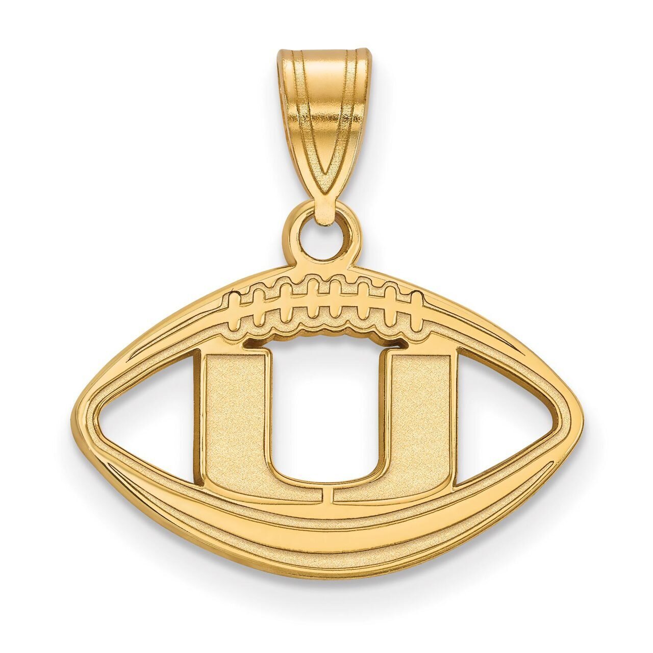 University of Miami Pendant in Football Gold-plated Silver GP018UMF