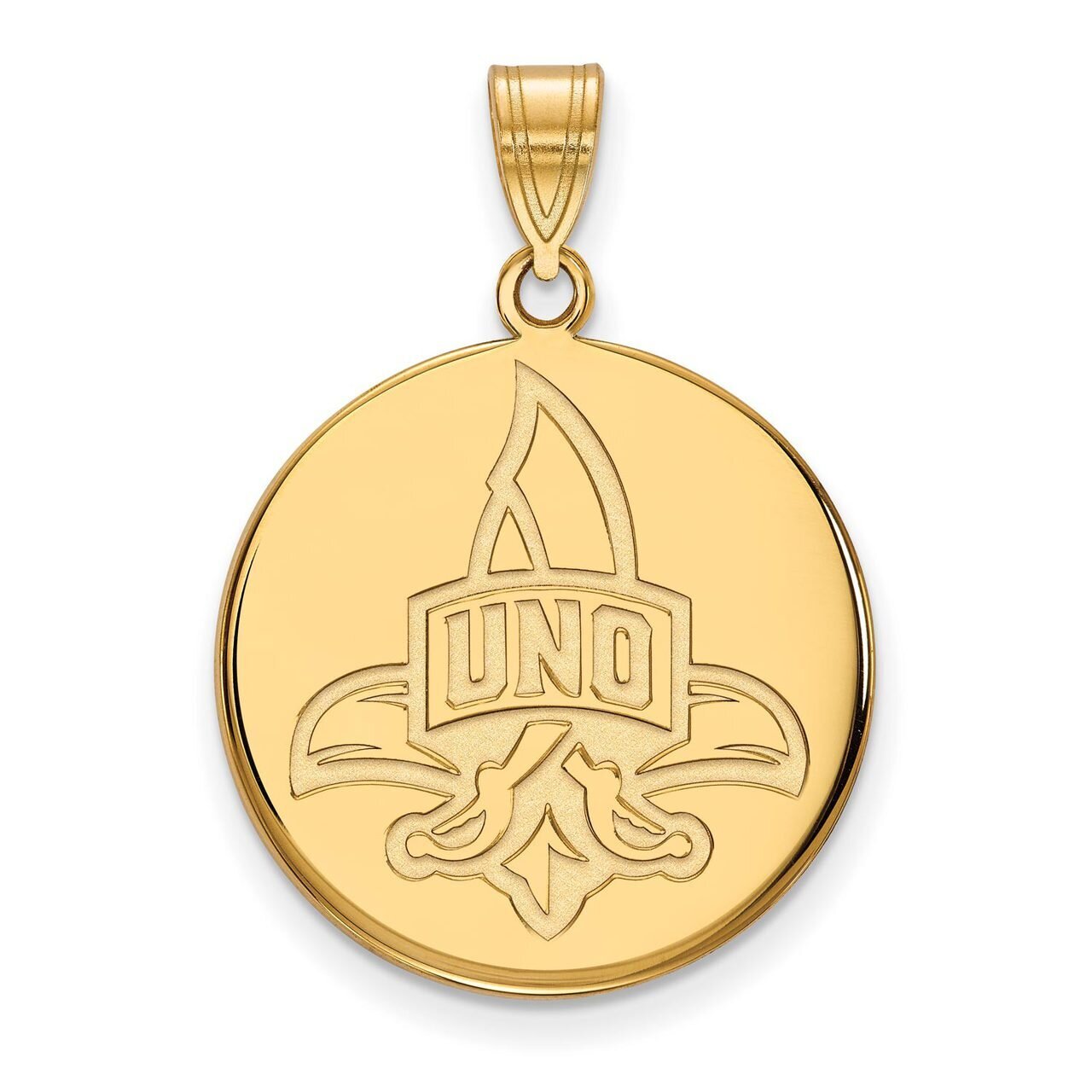 University of New Orleans Large Disc Pendant Gold-plated Silver GP018UNO, MPN: GP018UNO, 8867749230…