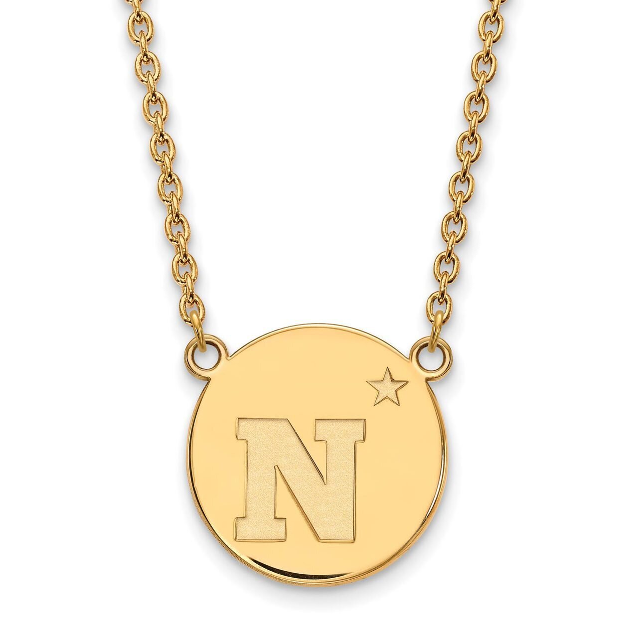 Navy Large Disc Pendant Gold-plated Silver GP018USN-18