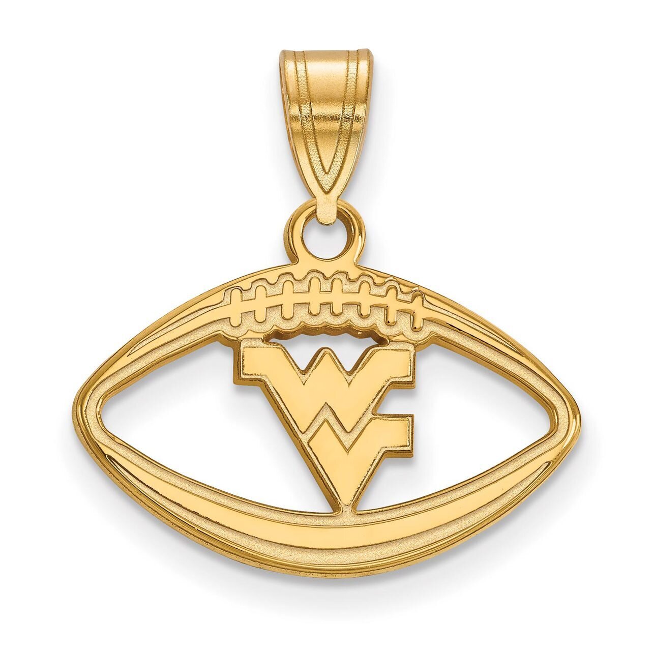 West Virginia University Pendant in Football Gold-plated Silver GP018WVU