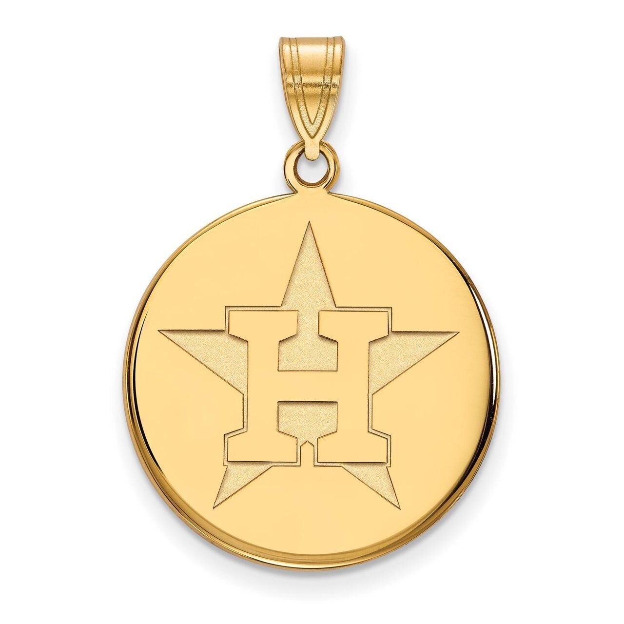 Houston Astros Large Disc Pendant Gold-plated Silver GP019AST