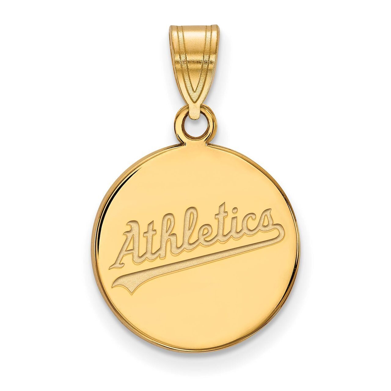 Oakland Athletics Medium Disc Pendant Gold-plated Silver GP019ATH, MPN: GP019ATH, 886774923376