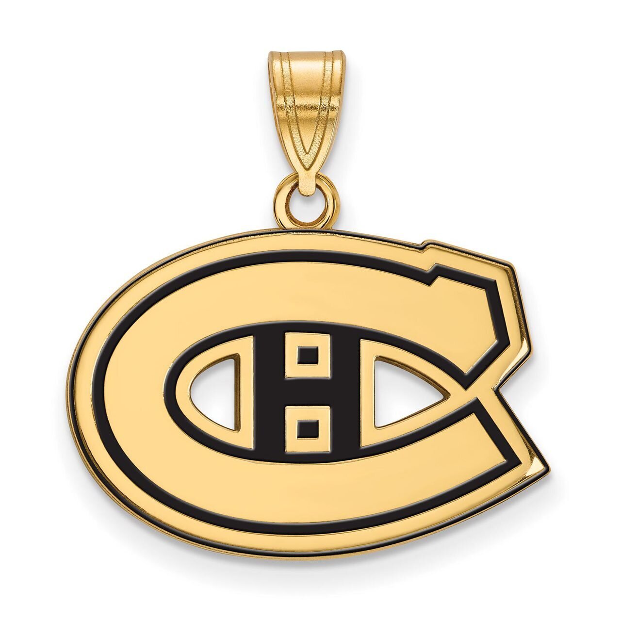 Montreal Canadiens Medium Enamel Pendant Gold-plated Silver GP019CAN