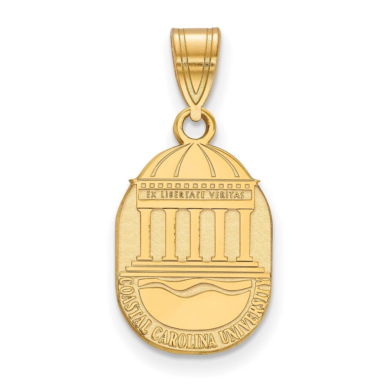 Coastal Carolina University Medium Crest Pendant Gold-plated Silver GP019CCU