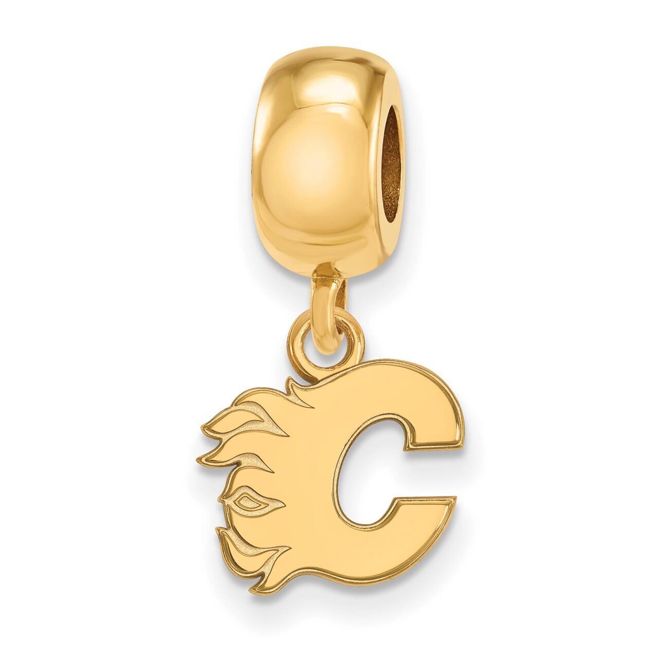 Calgary Flames Bead Charm x-Small Dangle Gold-plated Silver GP019FLA, MPN: GP019FLA, 886774923581
