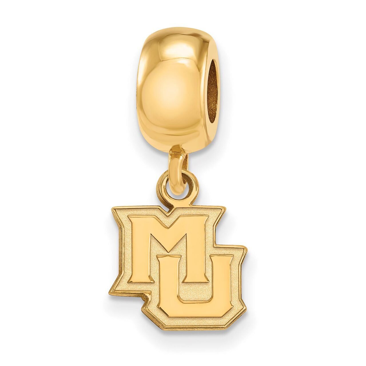 Marquette University Bead Charm x-Small Dangle Gold-plated Silver GP019MAR
