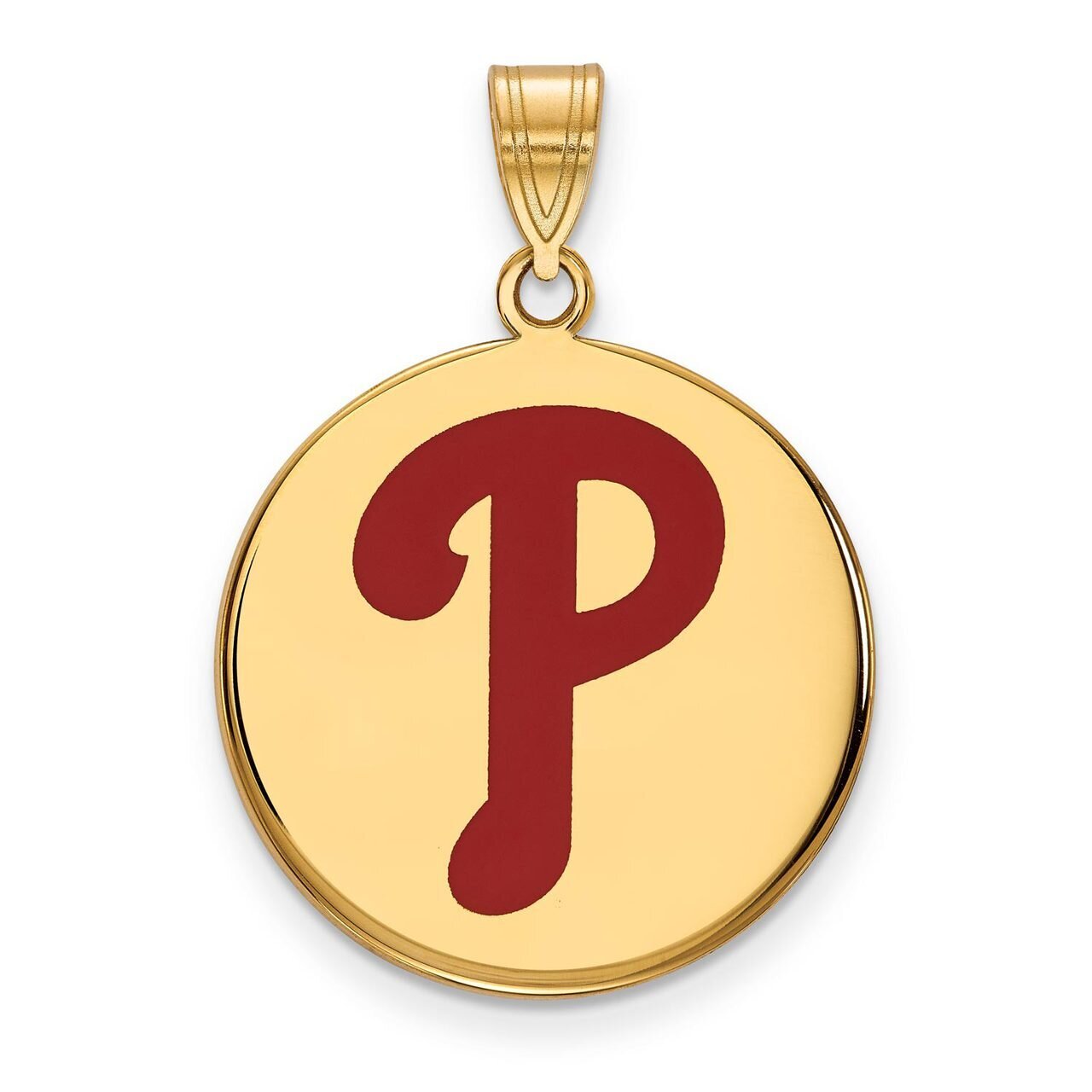Philadelphia Phillies Large Enamel Disc Pendant Gold-plated Silver GP019PHI
