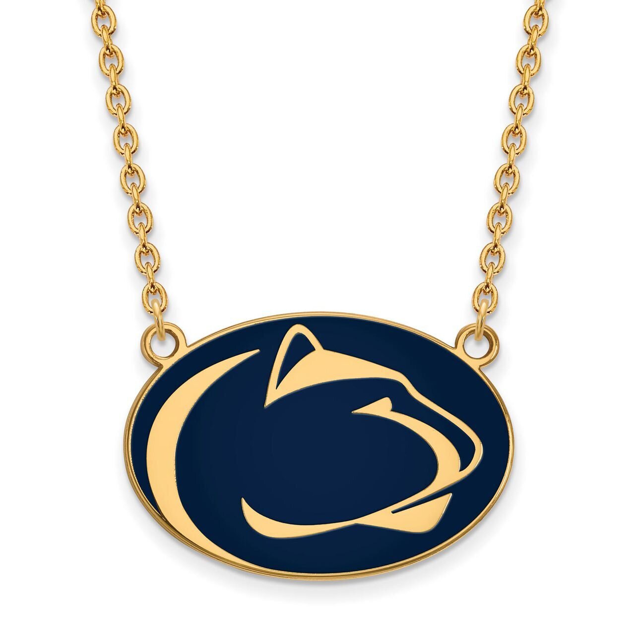 Penn State University Large Enamel Pendant with Chain Necklace Gold-plated Silver GP019PSU-18, MPN:…