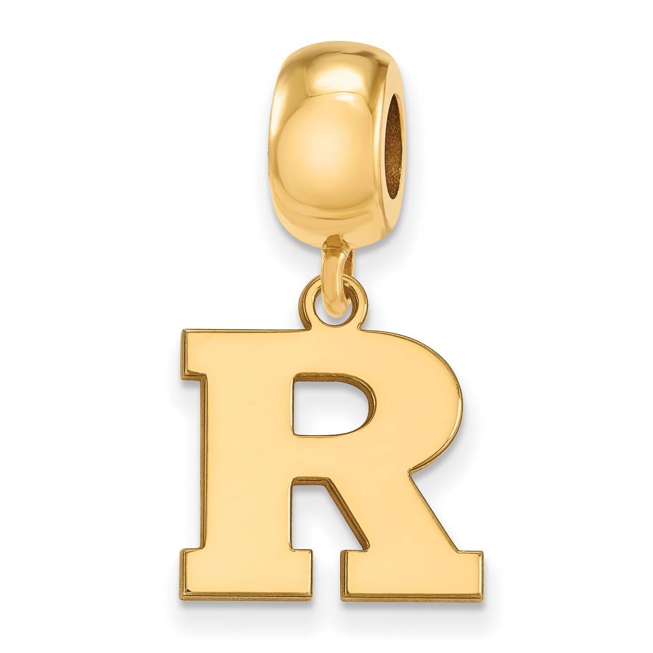 Rutgers Bead Charm Small Dangle Gold-plated Silver GP019RUT