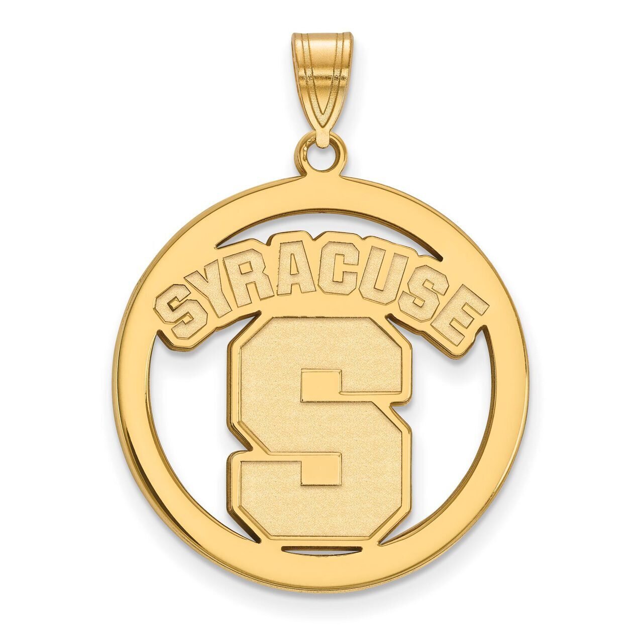 Syracuse University L Pendant in Circle Gold-plated Silver GP019SYU, MPN: GP019SYU, 886774924076