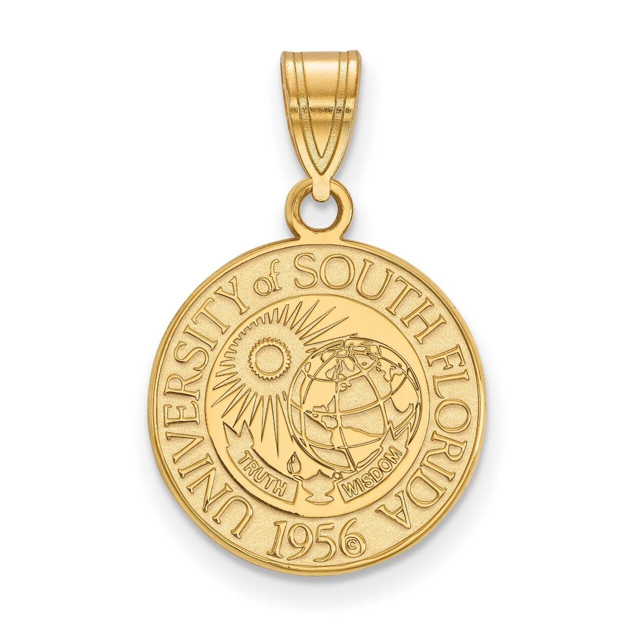 University of South Florida Medium Crest Pendant Gold-plated Silver GP019USFL