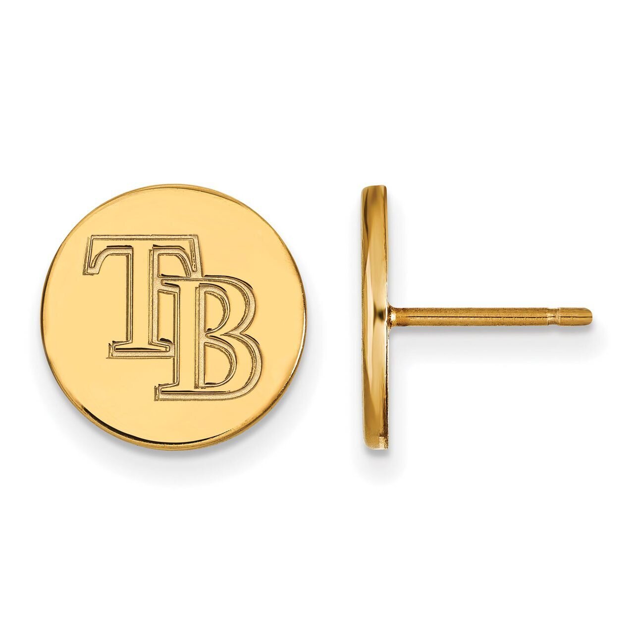 Tampa Bay Rays Small Disc Earring Gold-plated Silver GP020DEV, MPN: GP020DEV, 886774924700