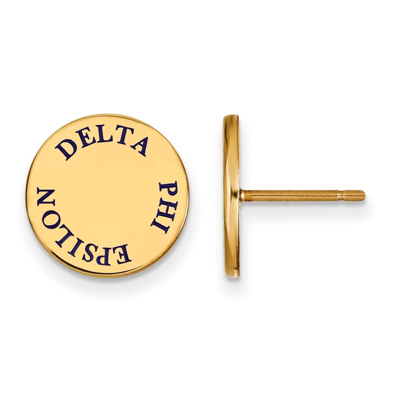 Delta Phi Epsilon Enameled Post Earrings Gold-plated Silver GP020DPH, MPN: GP020DPH, 886774924731
