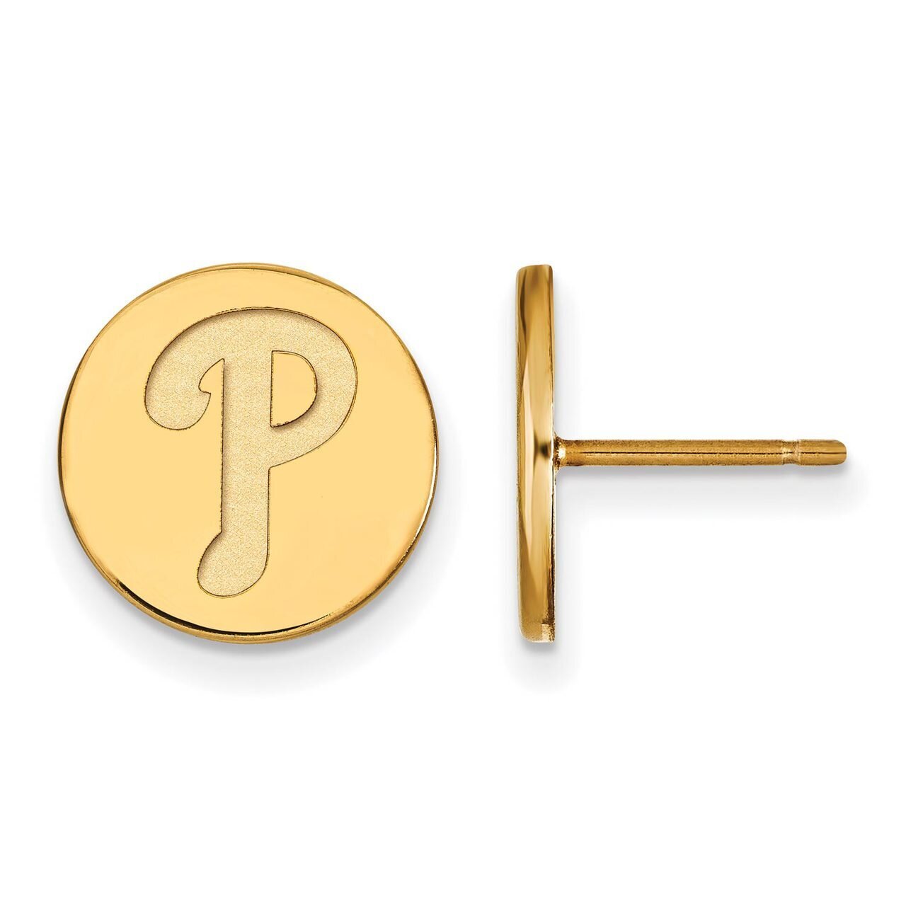 Philadelphia Phillies Small Disc Earring Gold-plated Silver GP020PHI