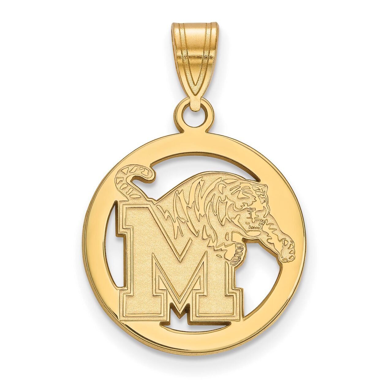 University of Memphis Sm Pendant in Circle Gold-plated Silver GP020UMP, MPN: GP020UMP, 886774925578