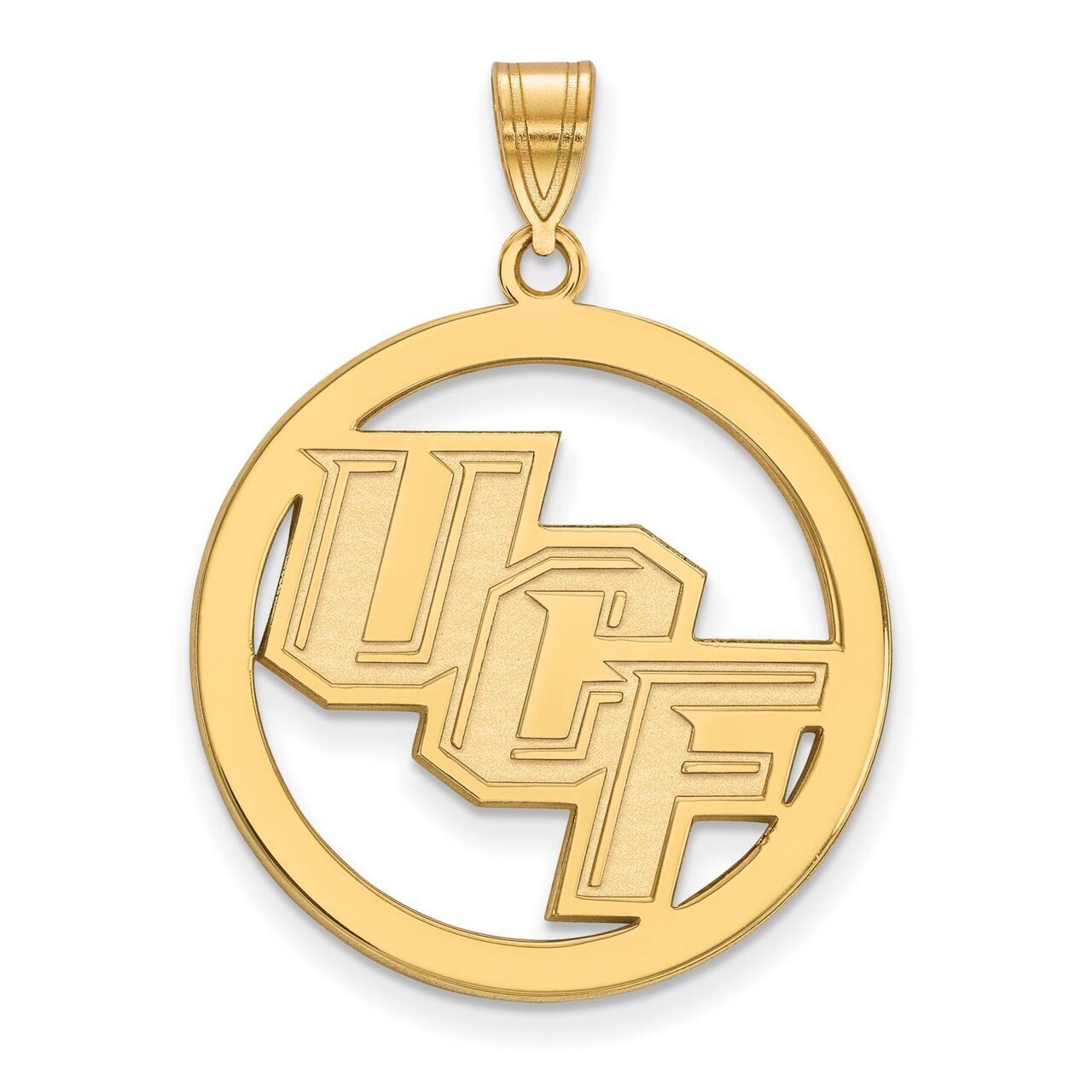 University of Central Florida L Pendant in Circle Gold-plated Silver GP021UCF