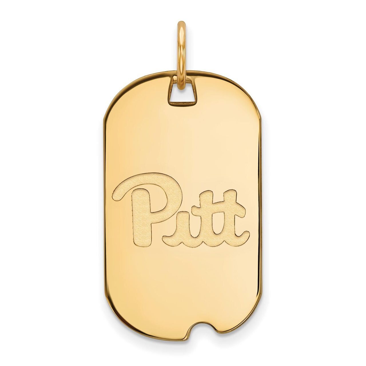University of Pittsburgh Small Dog Tag Gold-plated Silver GP021UPI