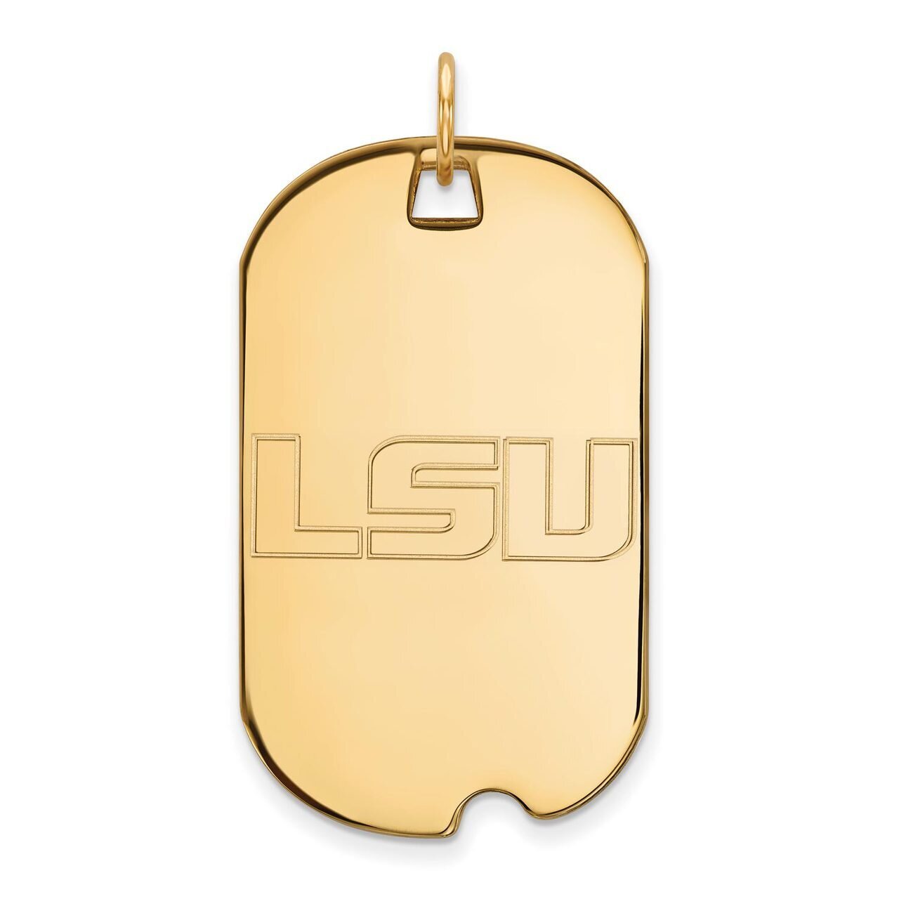 Louisiana State University Large Dog Tag Gold-plated Silver GP022LSU