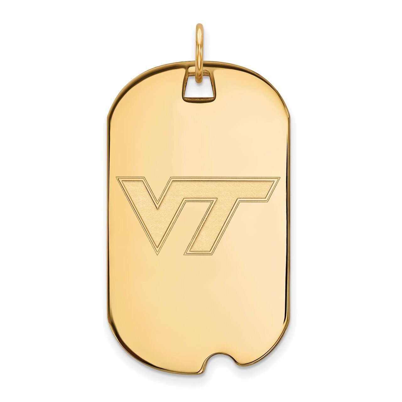 Virginia Tech Large Dog Tag Gold-plated Silver GP022VTE, MPN: GP022VTE, 886774927220