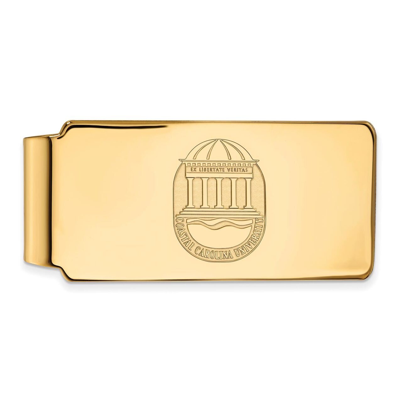 Coastal Carolina University Money Clip Crest Gold-plated Silver GP023CCU