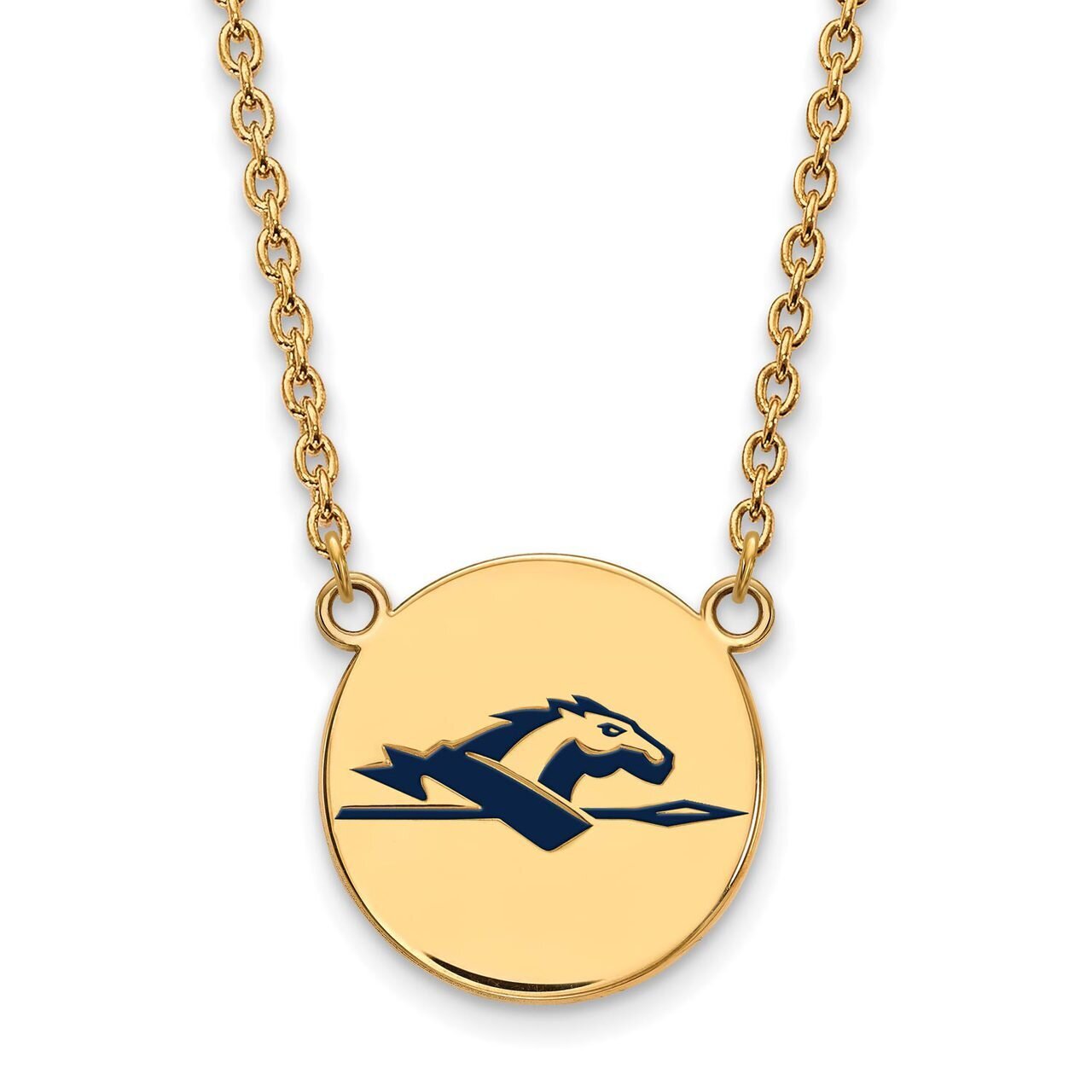 Longwood University Large Enamel Disc Necklace Gold-plated Silver GP023LOC-18, MPN: GP023LOC-18, 88…
