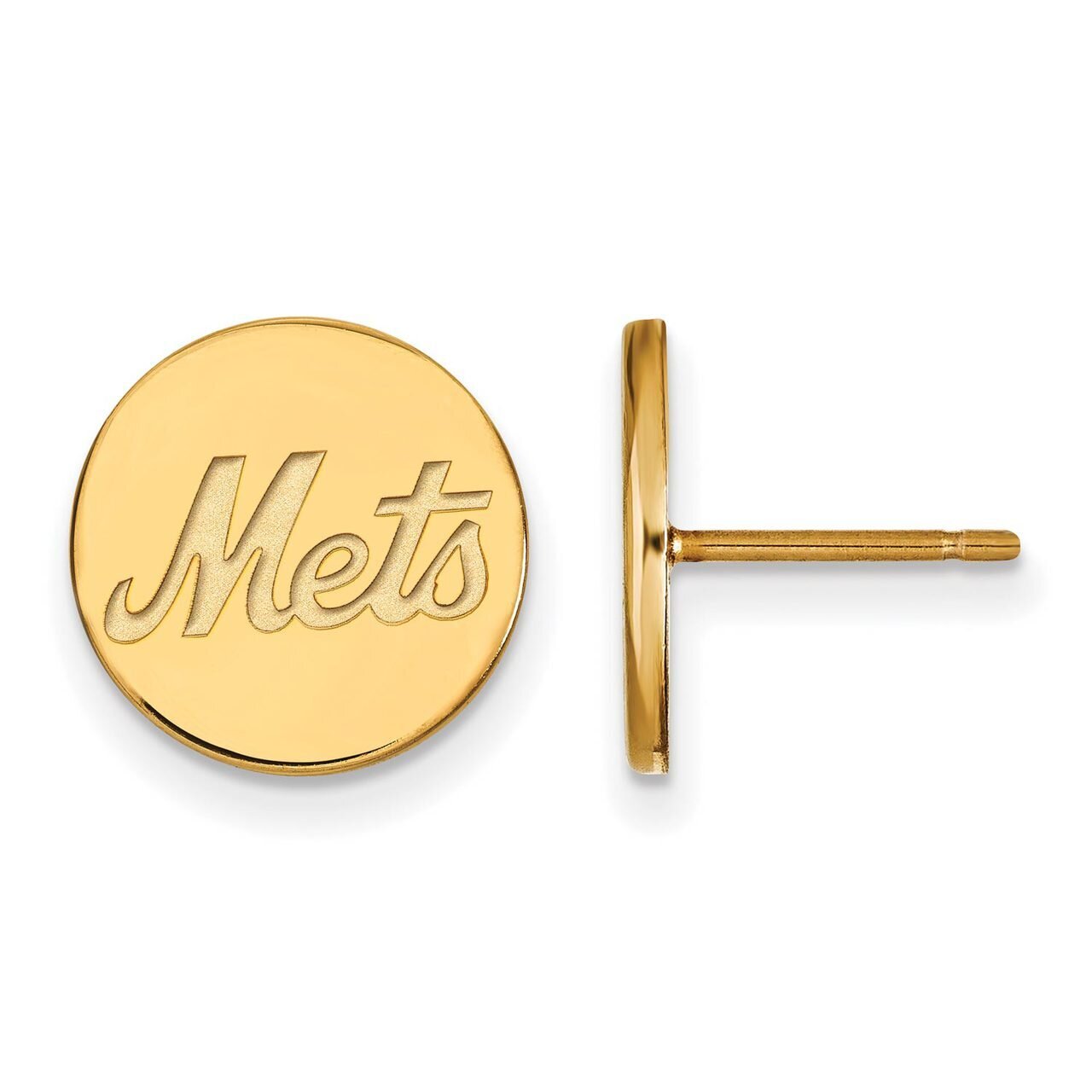 New York Mets Small Disc Earring Gold-plated Silver GP023MET, MPN: GP023MET, 886774927473