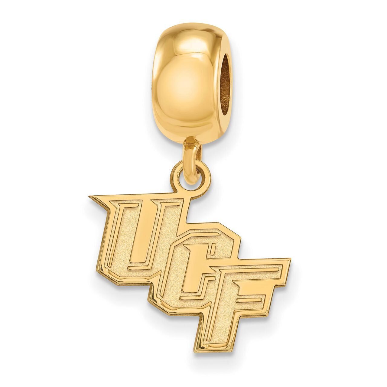 University of Central Florida Bead Charm Small Dangle Gold-plated Silver GP023UCF, MPN: GP023UCF, 8…