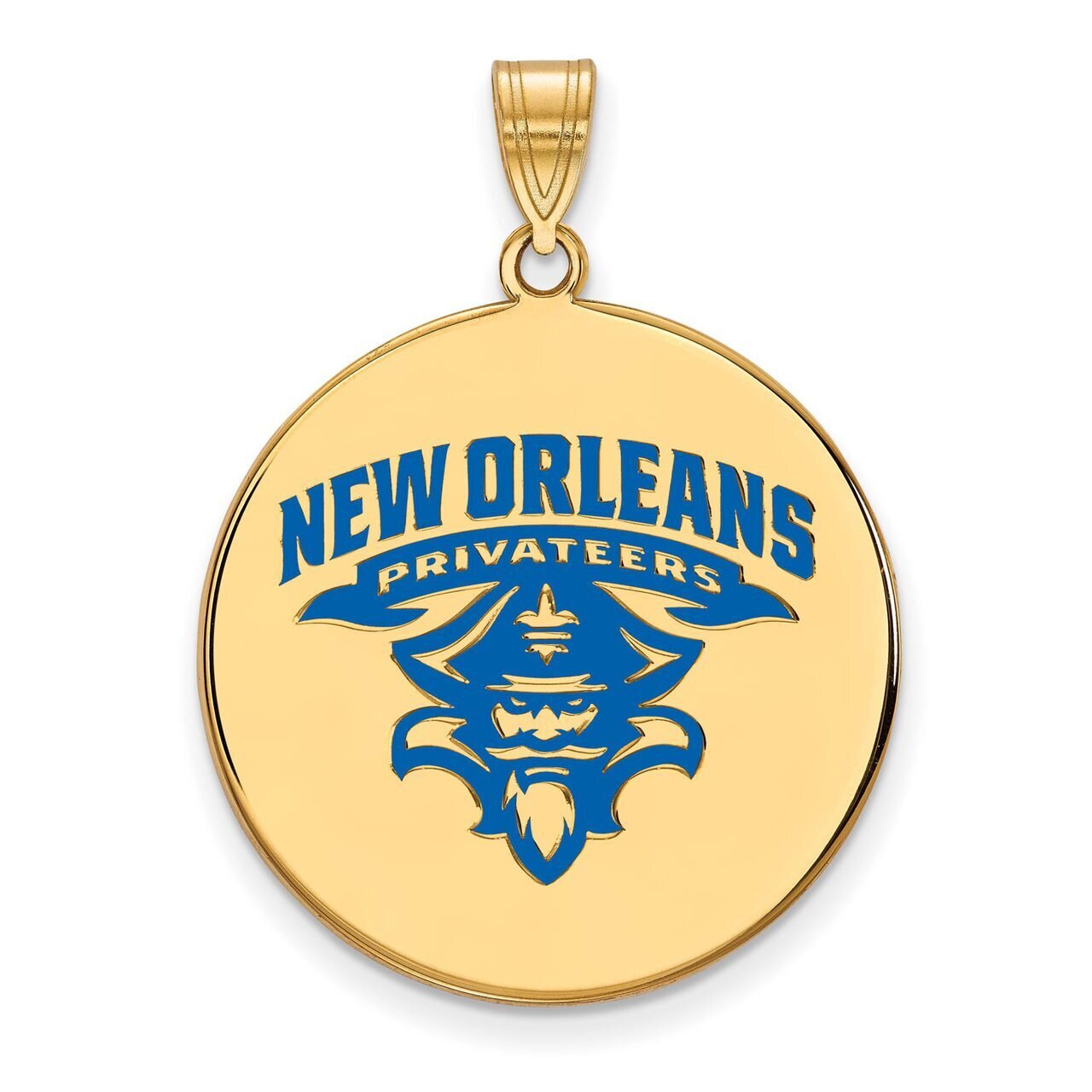 University of New Orleans XLarge Enamel Disc Pendant Gold-plated Silver GP023UNO, MPN: GP023UNO, 88…