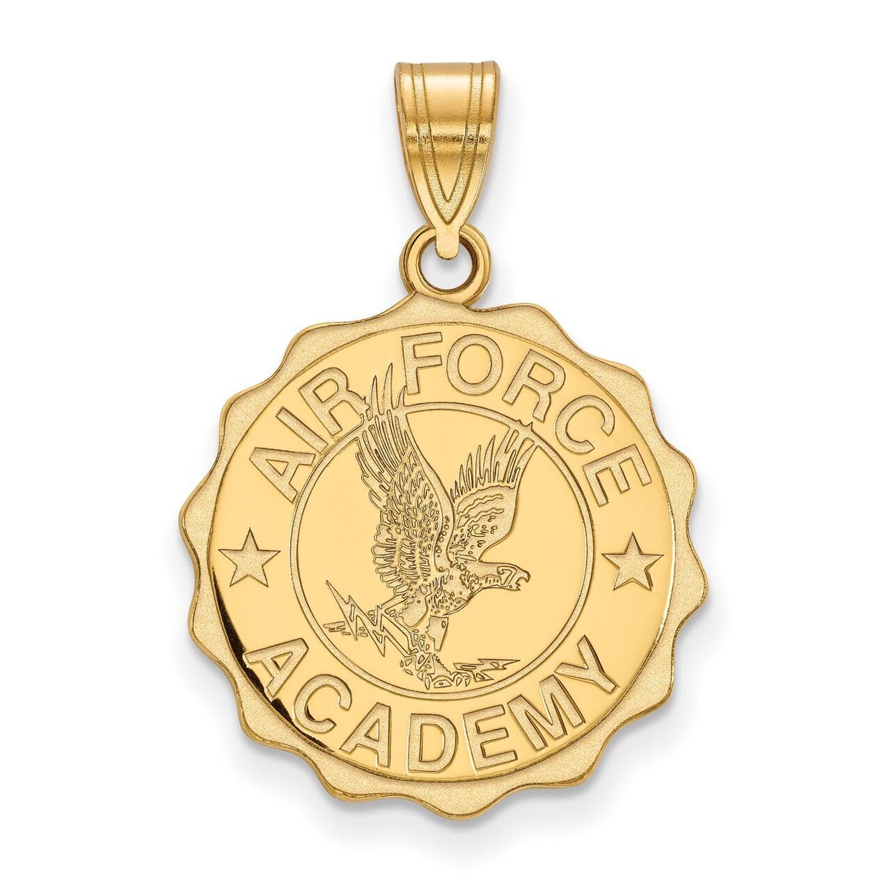 United States Air Force Academy Large Crest Pendant Gold-plated Silver GP023USA