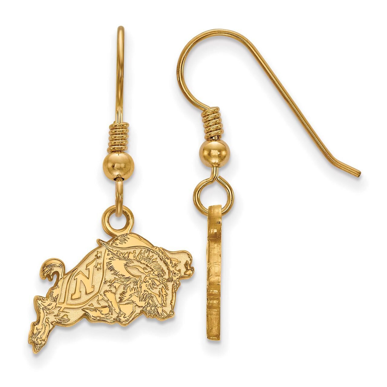 Navy Small Dangle Earring Wire Gold-plated Silver GP023USN, MPN: GP023USN, 886774927824