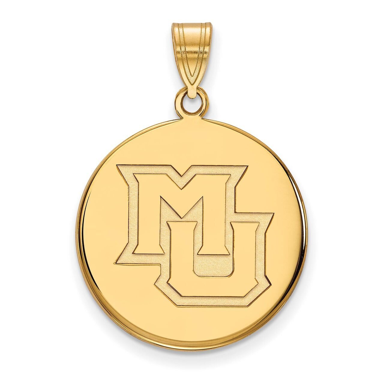 Marquette University Large Disc Pendant Gold-plated Silver GP024MAR, MPN: GP024MAR, 886774928081