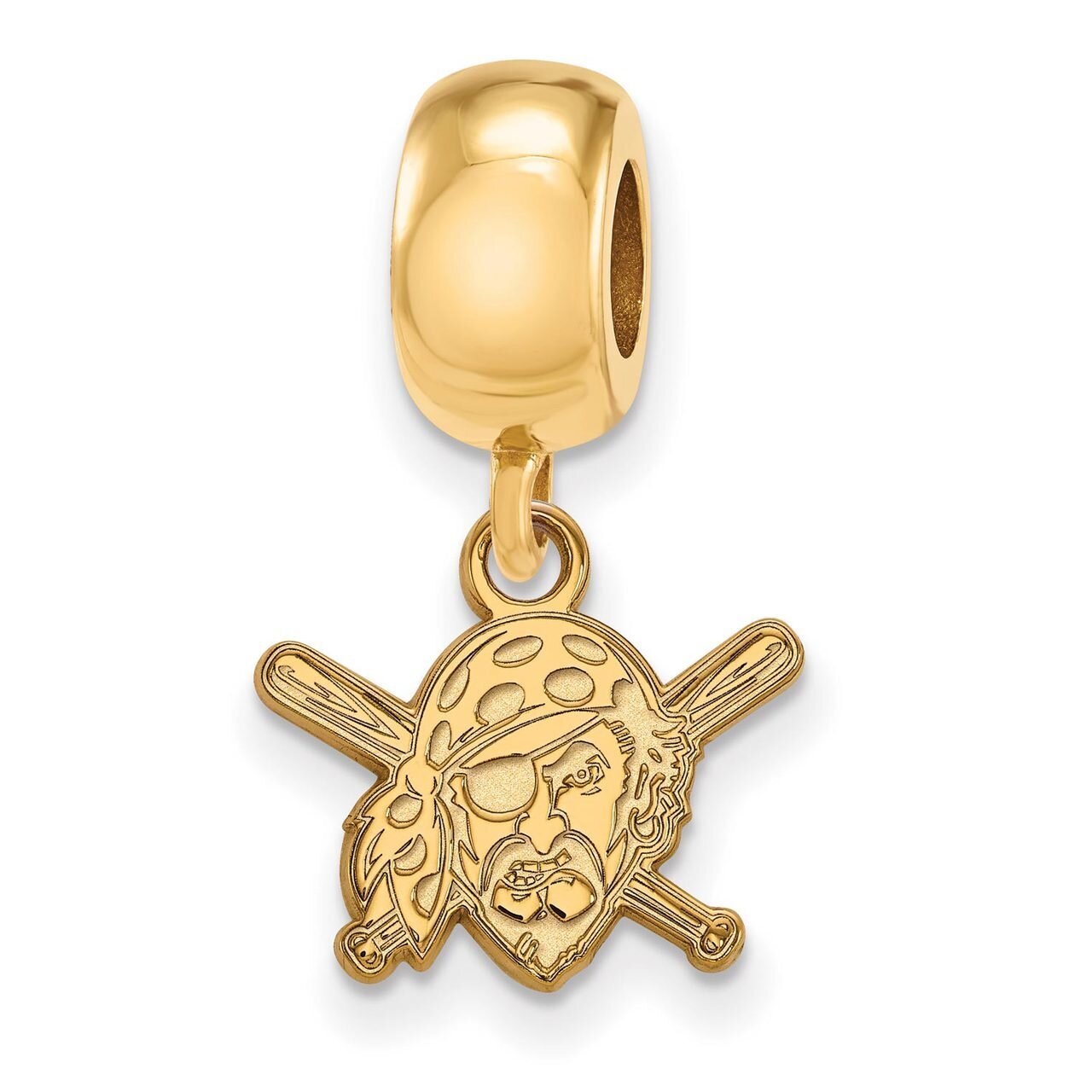 Pittsburgh Pirates Bead Charm x-Small Dangle Gold-plated Silver GP024PIR, MPN: GP024PIR, 8867749281…