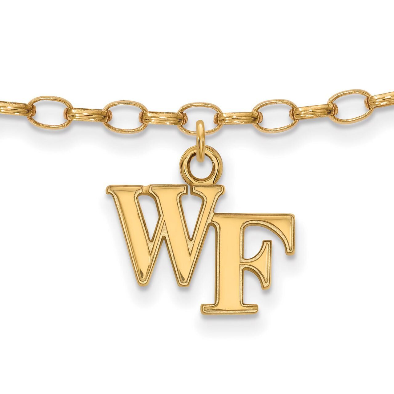 Wake Forest University Anklet Gold-plated Silver GP024WFU, MPN: GP024WFU, 886774928494