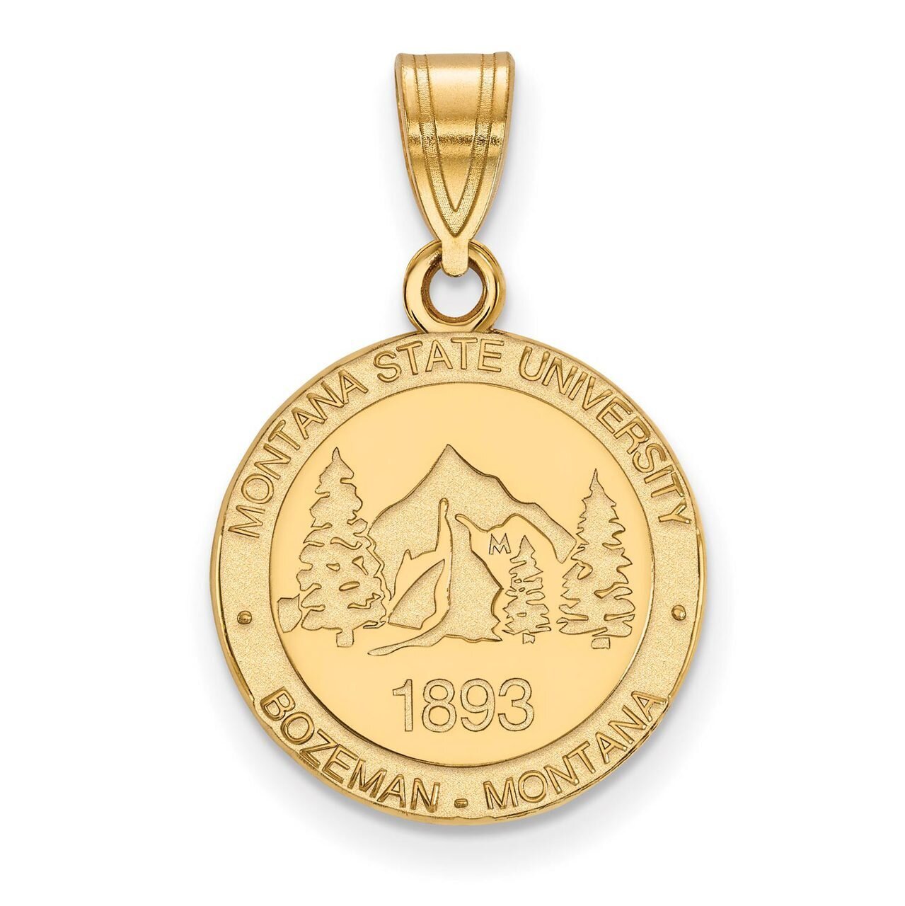 Montana State University Medium Crest Pendant Gold-plated Silver GP025MTU