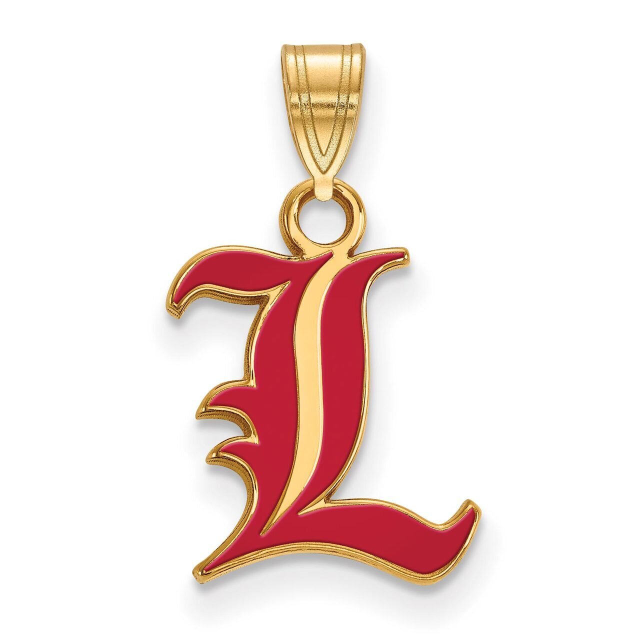 University of Louisville Small Enamel Pendant Gold-plated Silver GP025UL, MPN: GP025UL, 886774929064