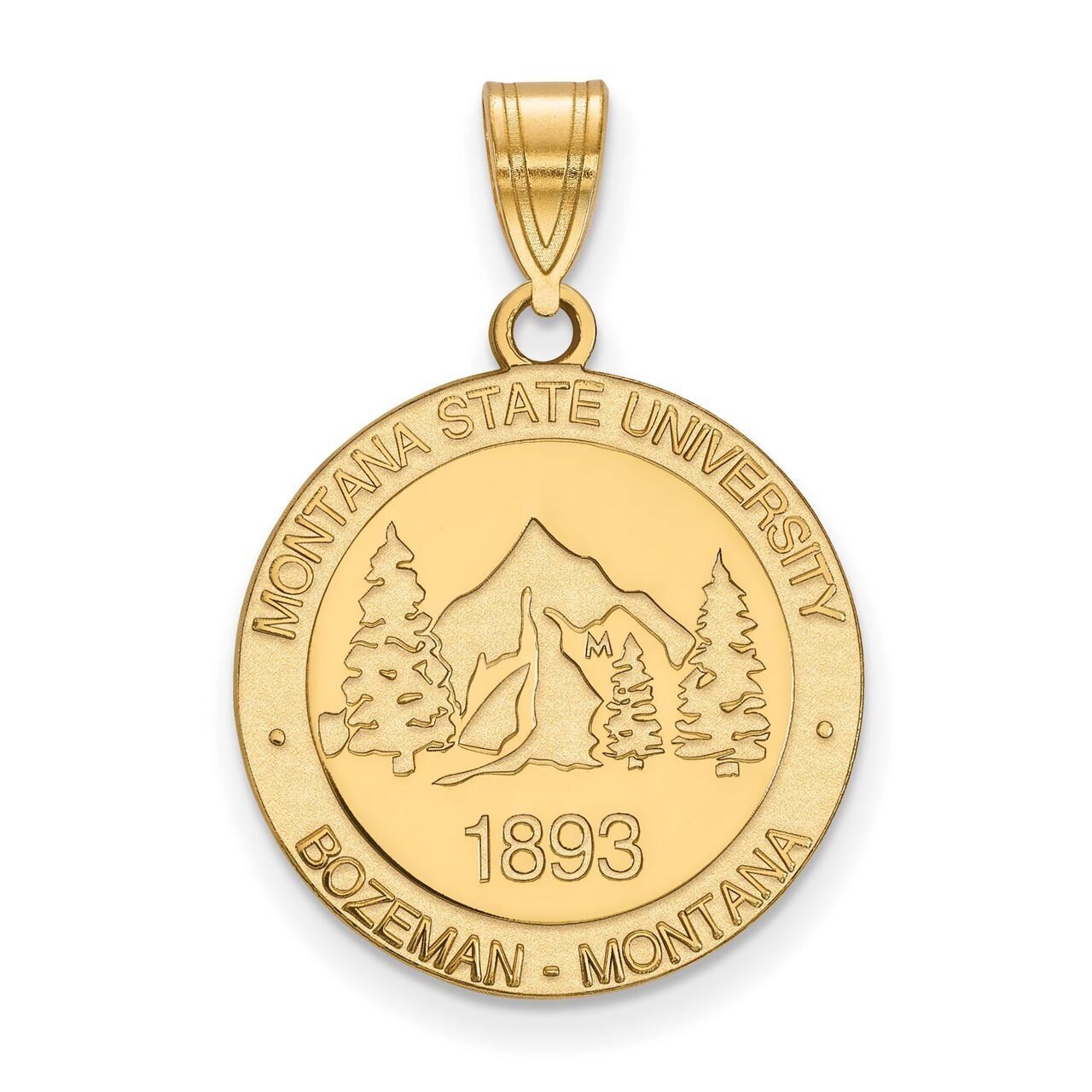 Montana State University Large Crest Pendant Gold-plated Silver GP026MTU