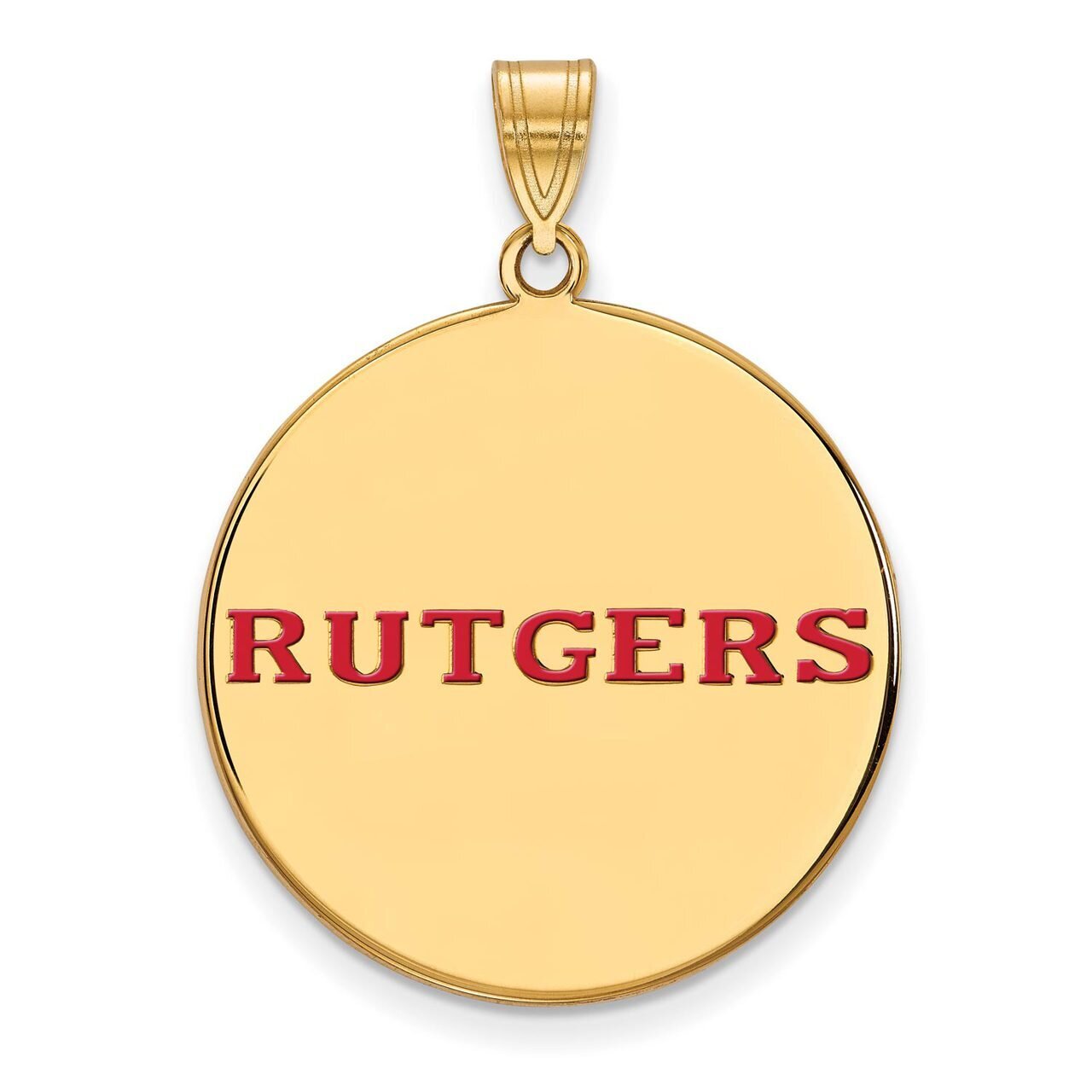 Rutgers XLarge Enamel Disc Pendant Gold-plated Silver GP026RUT, MPN: GP026RUT, 886774929927