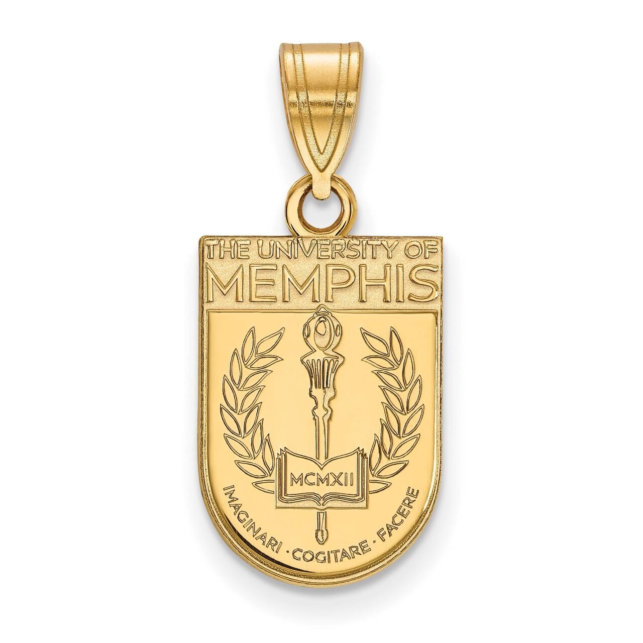 University of Memphis Medium Crest Pendant Gold-plated Silver GP026UMP, MPN: GP026UMP, 886774930244