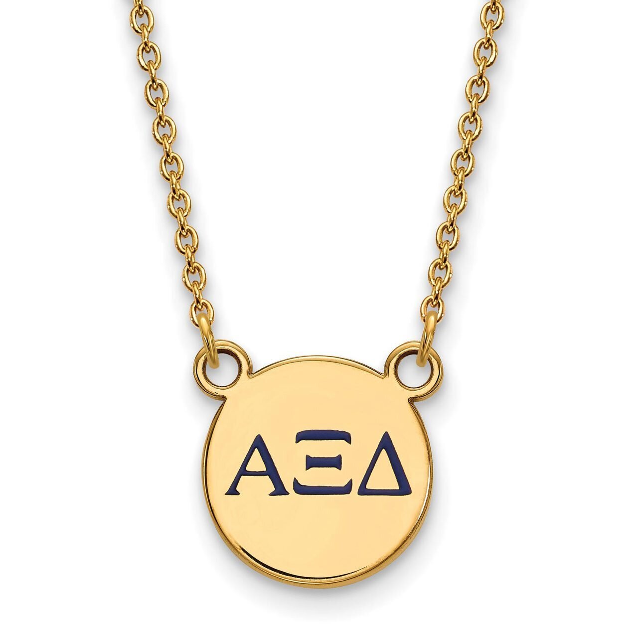 Alpha Xi Delta Extra Small Enameled Pendant with 18 Inch Chain Gold-plated Silver GP027AXD-18, MPN:…