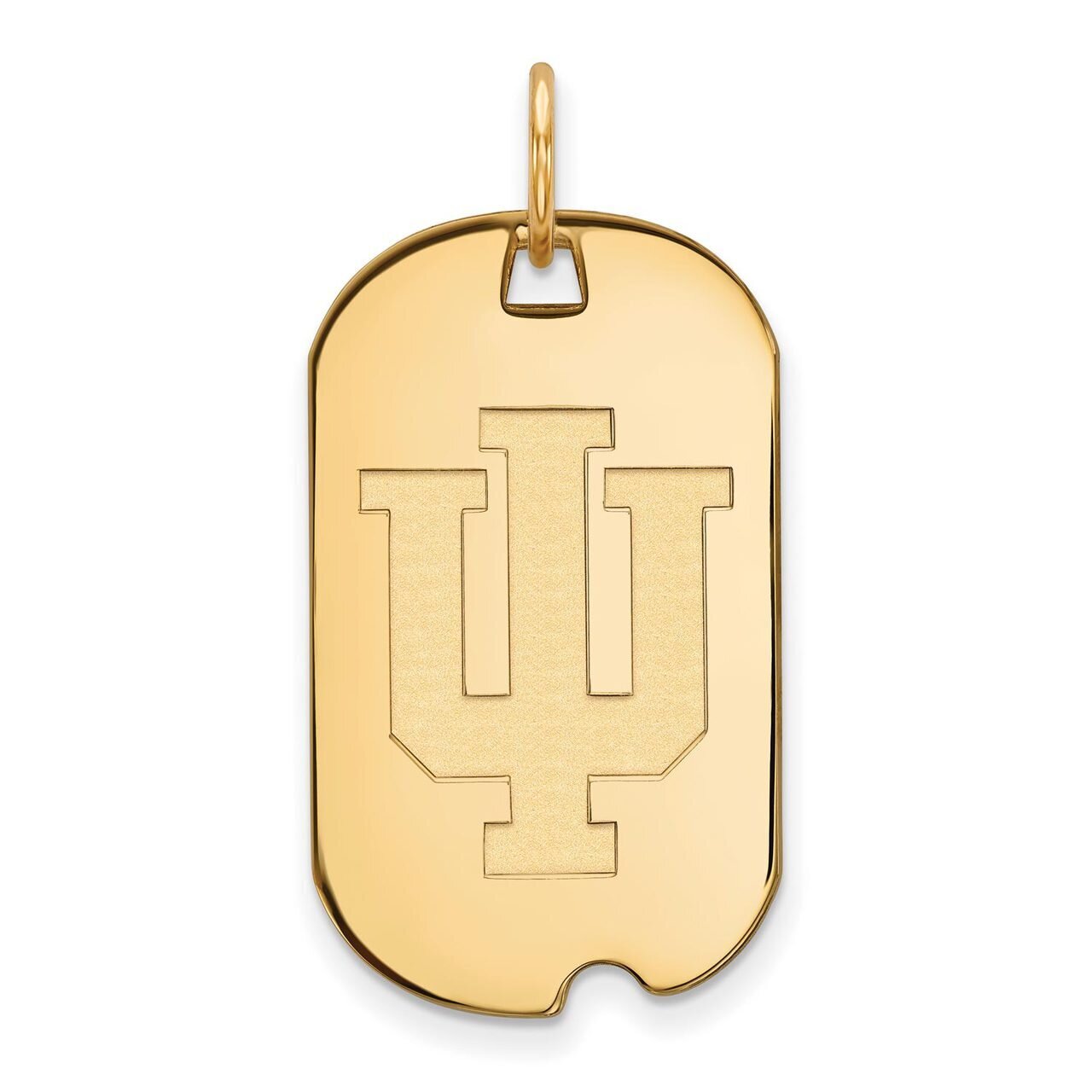 Indiana University Small Dog Tag Gold-plated Silver GP027IU